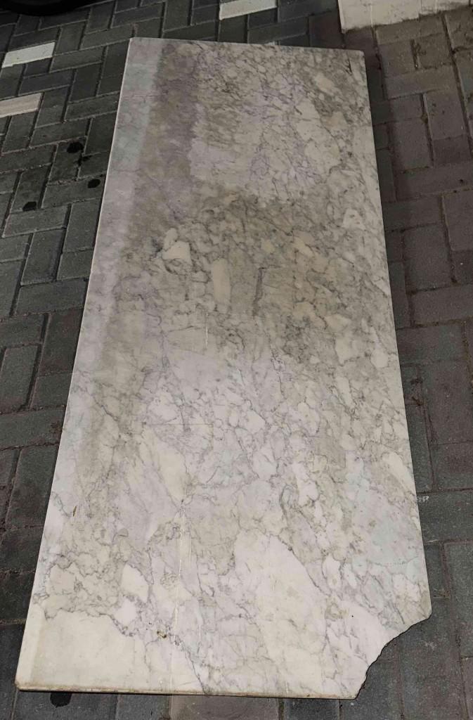 plaat wit marmer ca. 186x170, Ophalen, Overige materialen, Gebruikt, Klassiek