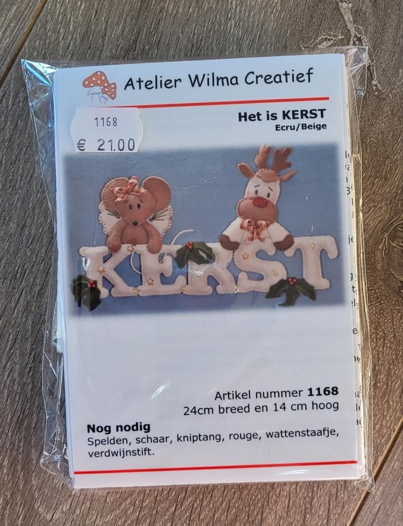 Kerst hanger van Atelier Wilma Creatief, Hobby en Vrije tijd, Vilt, Ophalen, Nieuw, Figuurtje(s)