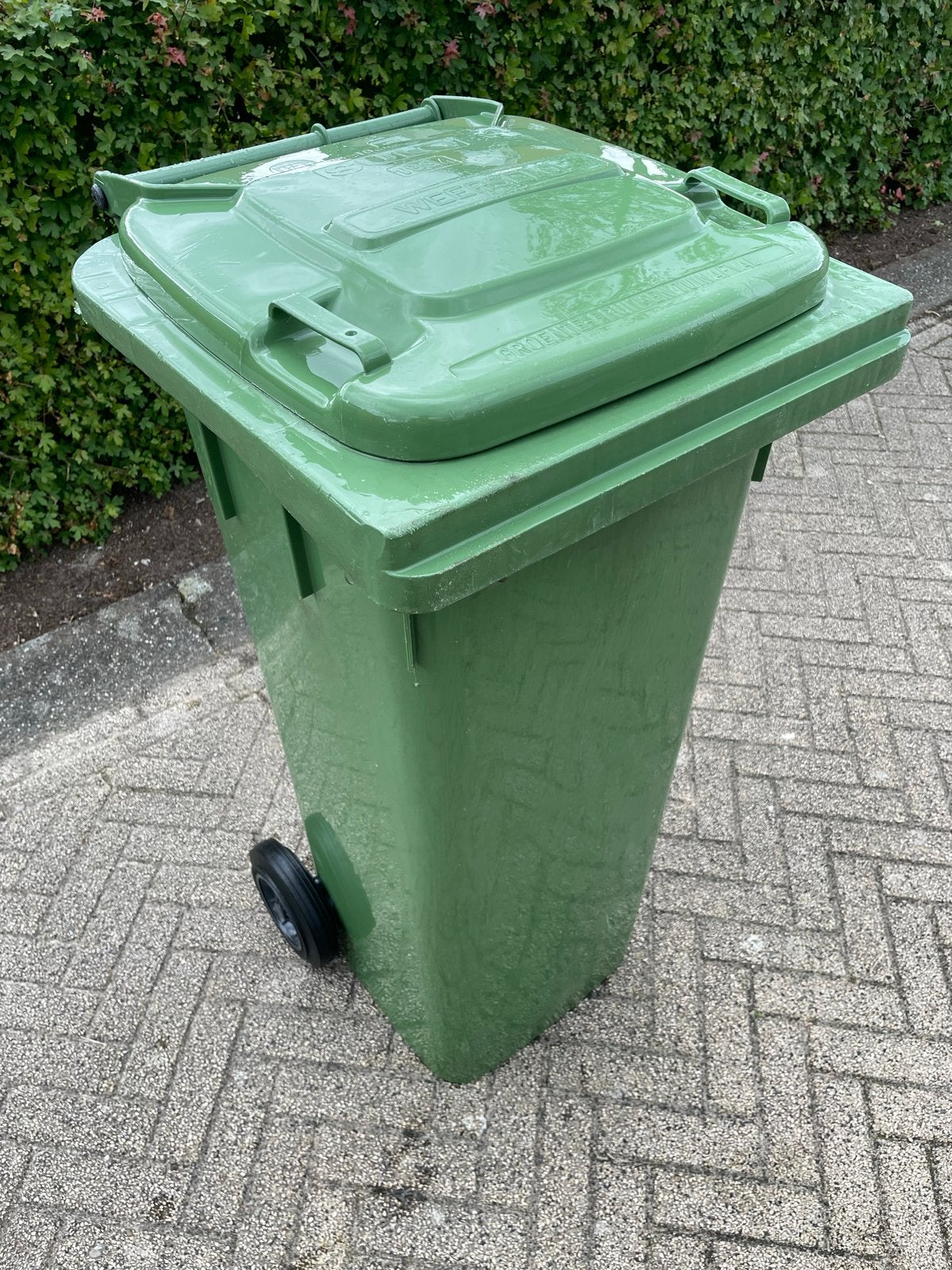 Groene container 140 liter, Kunststof, Gebruikt, 40 liter of meer, Ophalen of Verzenden
