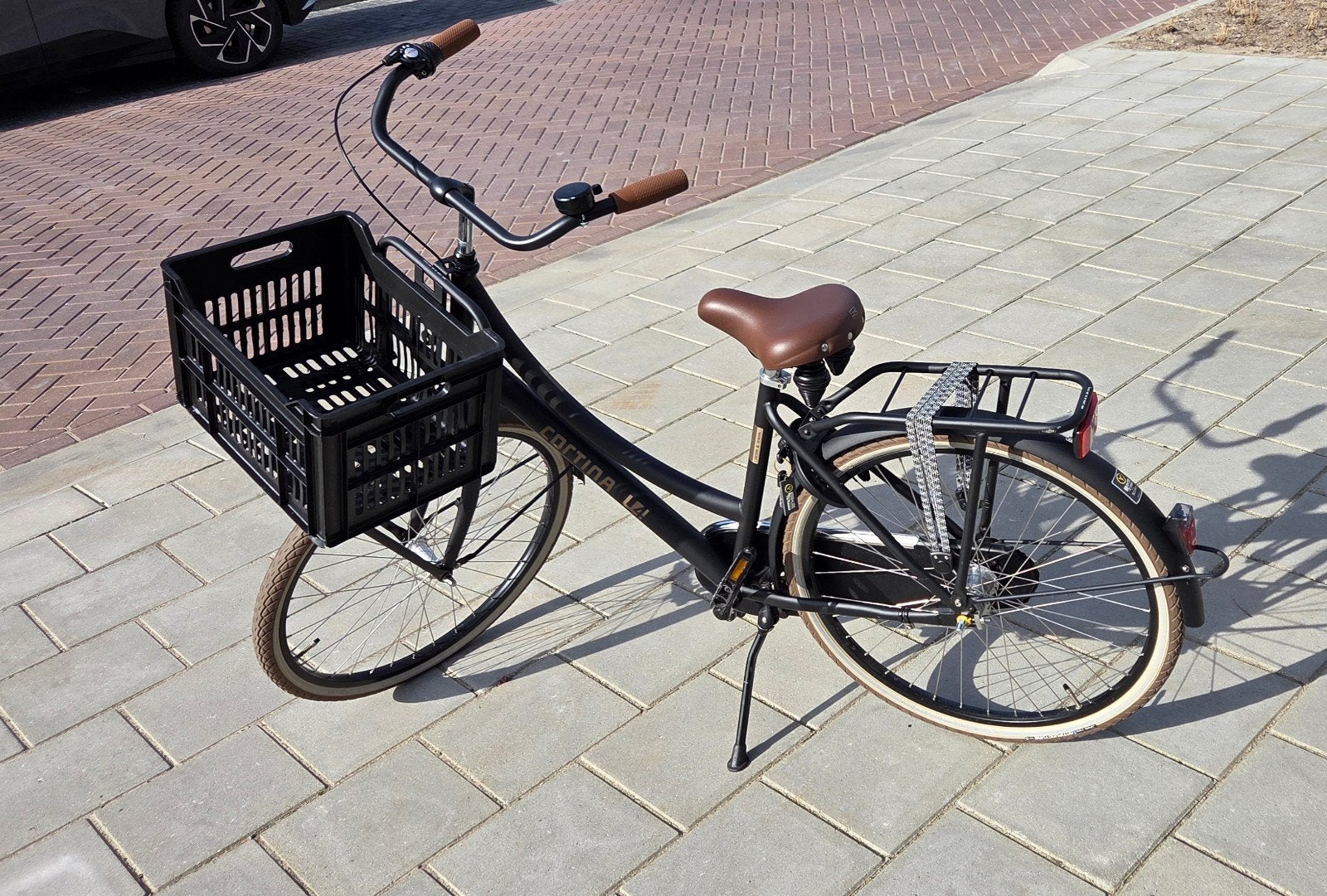 Cortina U4 Mini 26 inch transportfiets mat zwart, Versnellingen, Zo goed als nieuw, Minder dan 47 cm, Trommelrem