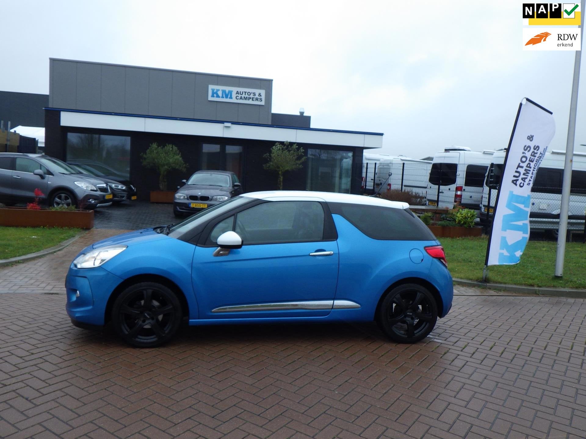 Citroen DS3 1.6 e-HDi So Chic super nette auto inr mog, Voorwielaandrijving, Euro 5, Gebruikt, Blauw