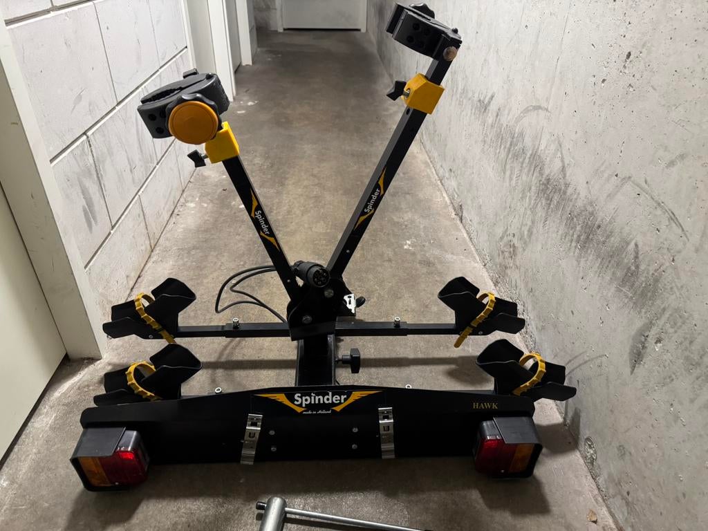 Fietsendrager Spinder Hawak voor 2 fietsen, Ophalen of Verzenden, Zo goed als nieuw, Trekhaakdrager