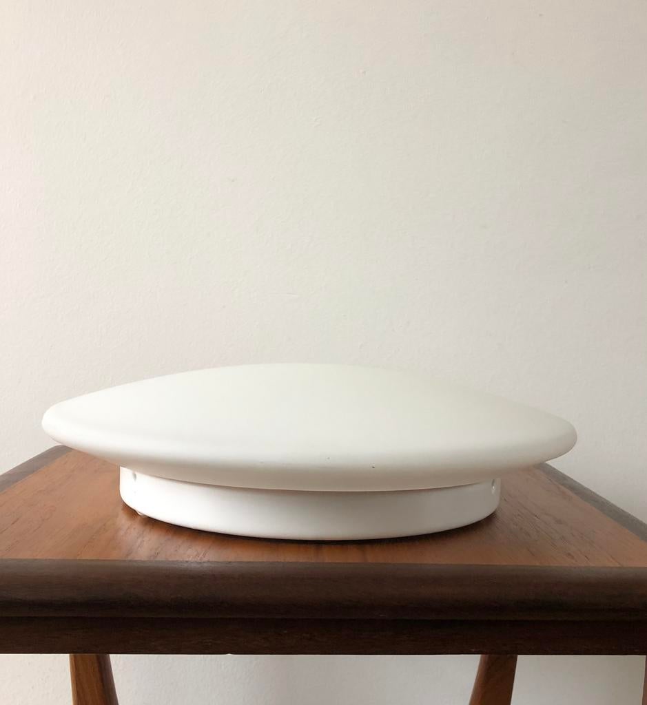 Vintage wit opaalglazen UFO lamp | jaren 70, Huis en Inrichting, Lampen | Plafondlampen, Ophalen of Verzenden