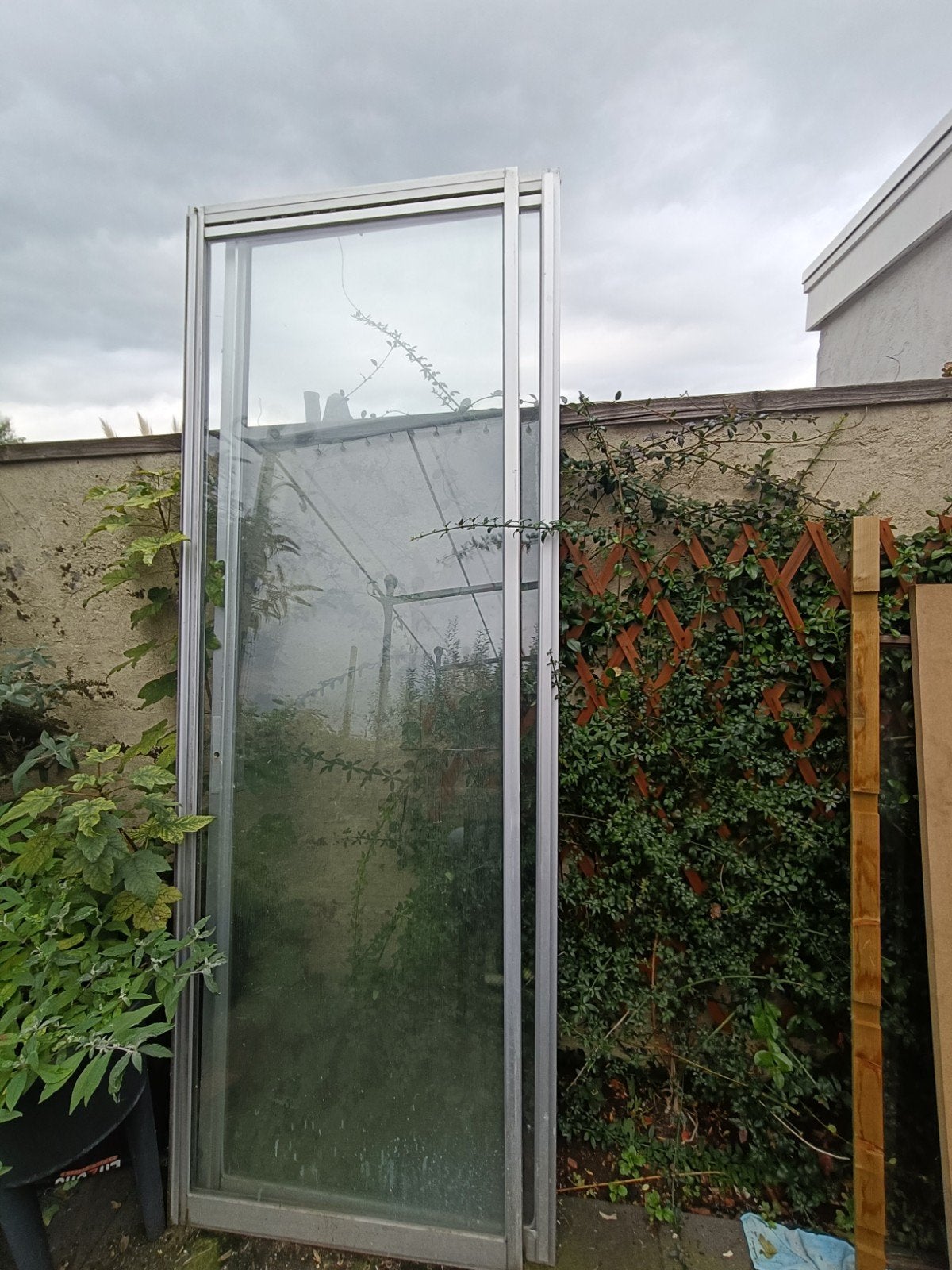 Glazen schuifdeur, Gebruikt, 80 tot 100 cm, 215 cm of meer, Ophalen of Verzenden