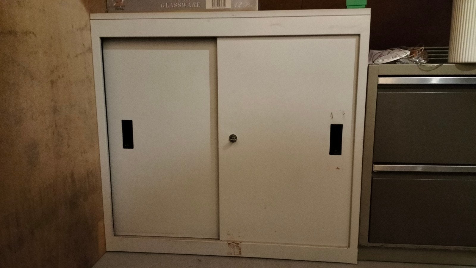 Metalen archiefkast met schuifdeuren, Ophalen, Gebruikt