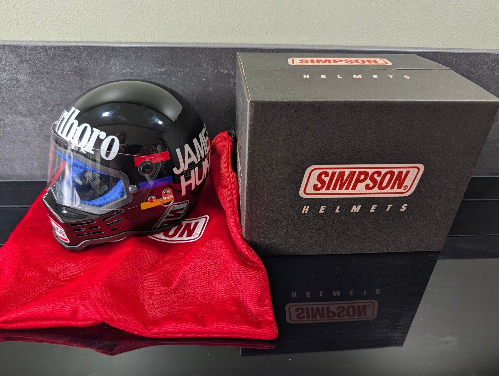 James Hunt 1979 - Simpson Bandit helm 1:2, Verzamelen, Ophalen of Verzenden, Nieuw