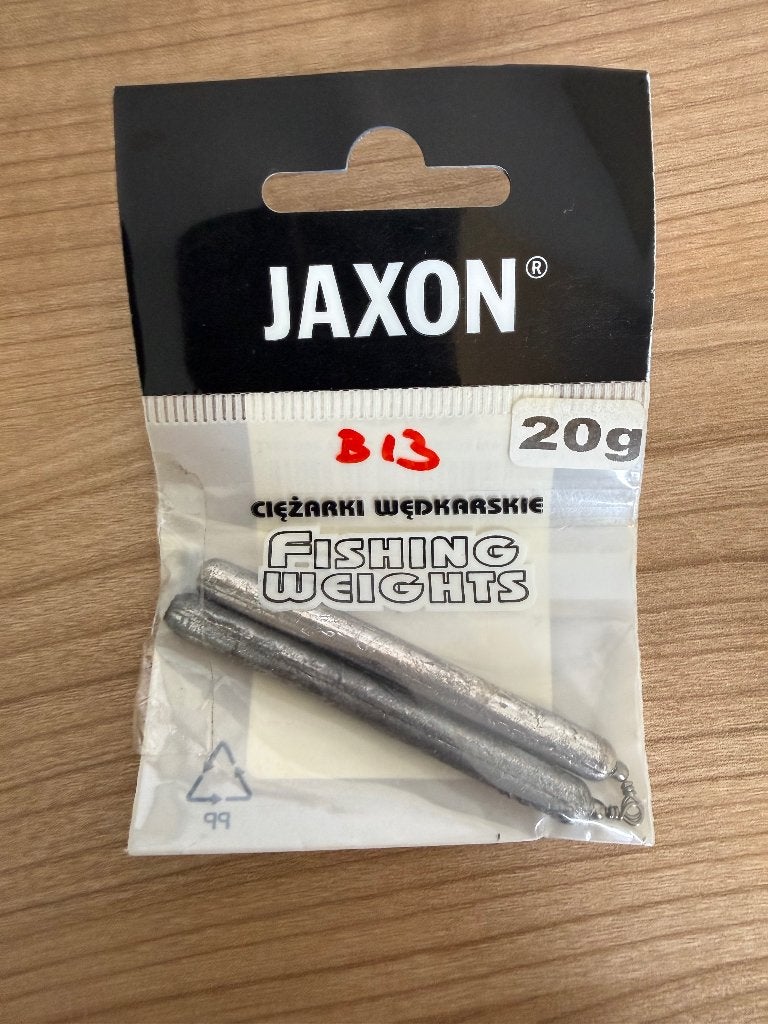 Jaxon Fishing Weights 20 g – Staaflood met wartel, Overige typen, Nieuw, Ophalen of Verzenden, E