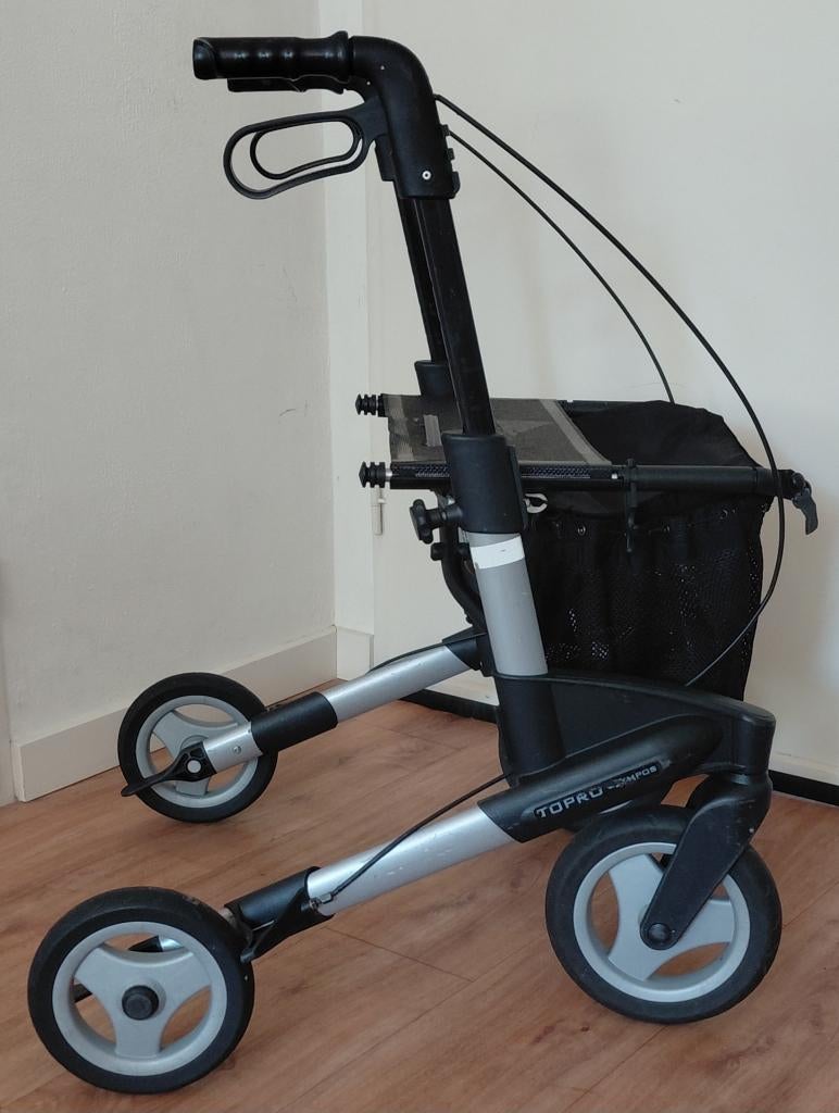 Rollator Topro Olympos S + Boodschappen netje     ( 8 kg ), Ophalen, Opvouwbaar, Zo goed als nieuw