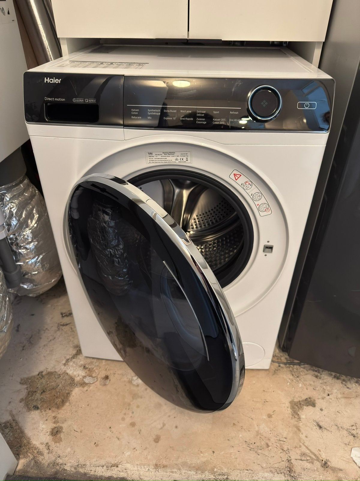 Haier wasmachine HW80-B14939, Ophalen, Zo goed als nieuw, 85 tot 90 cm, 1200 tot 1600 toeren