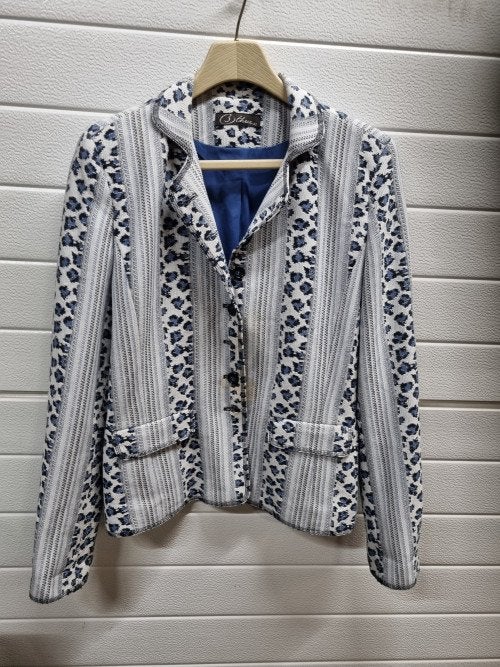 jasje dames blauw witte prent 3 three maat 42, Ophalen of Verzenden, 'T Olde Gre-j, Info@toldegrej.nl, Endepoelstraat 20f Didam