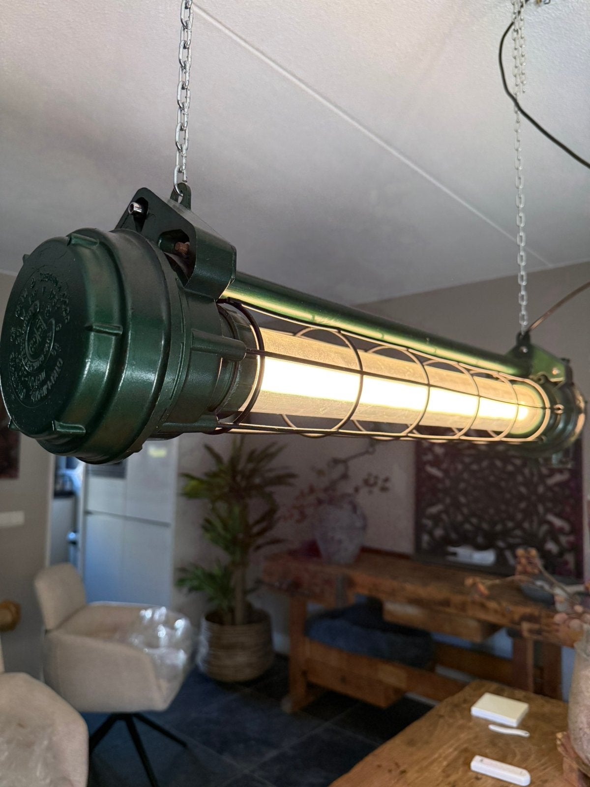 Industriële hanglamp, Ophalen of Verzenden, Zo goed als nieuw