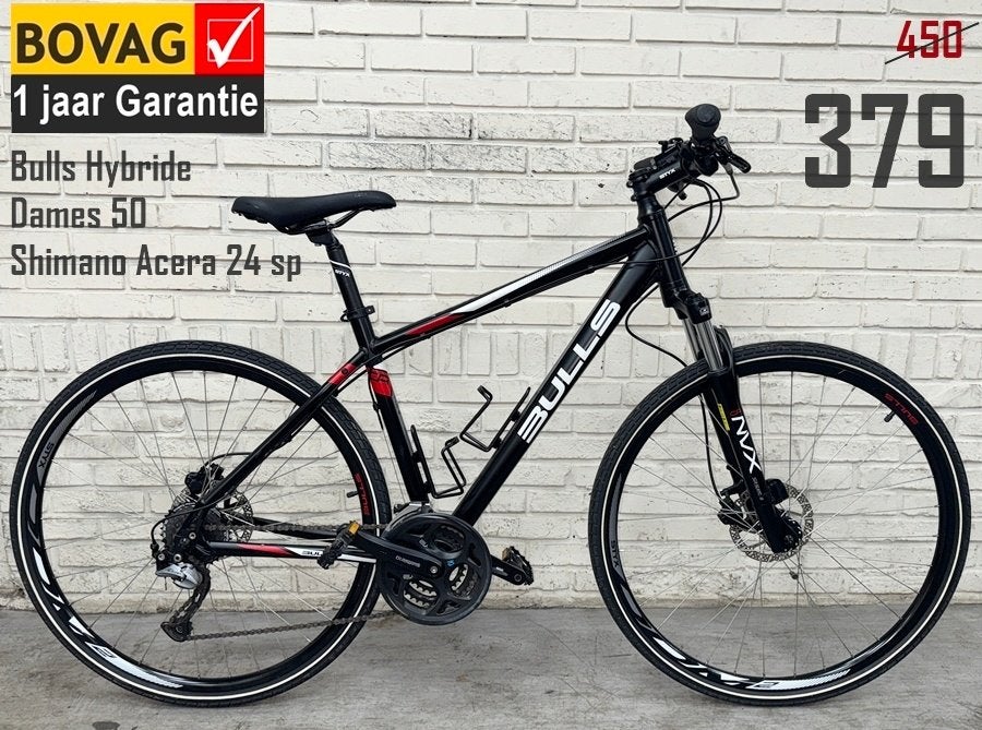 Zgan superlichte BULLS Hybride H50 Incl 1 jaar garantie, 28 inch, Vering, 49 tot 53 cm, Zo goed als nieuw
