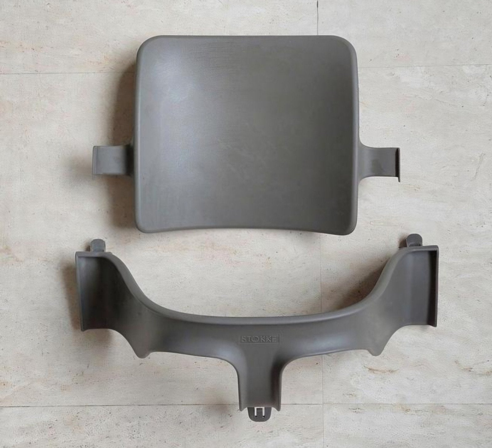 Stokke tripp trapp babyset hazey grey of storm grey ZGAN, Ophalen of Verzenden, Zo goed als nieuw, Meegroeistoel