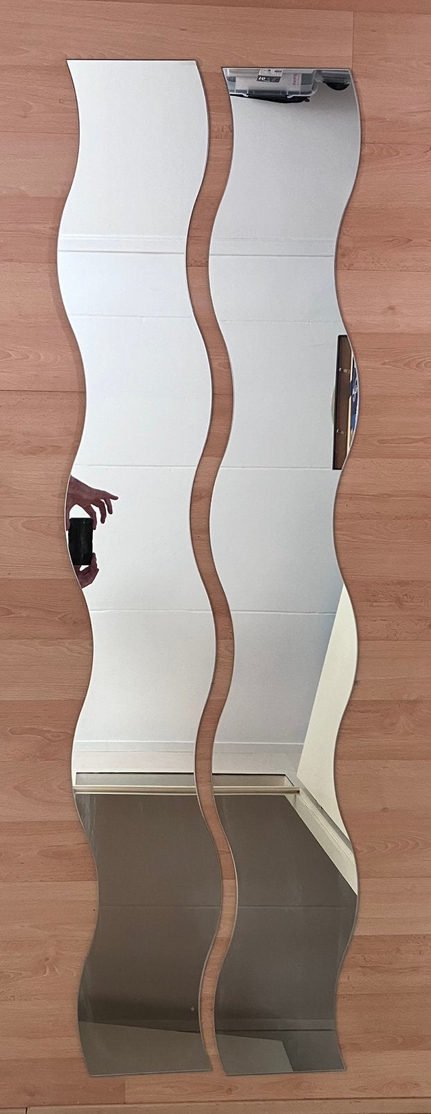 Twee spiegels golf Ikea, Ophalen, Minder dan 50 cm, Zo goed als nieuw, Overige vormen