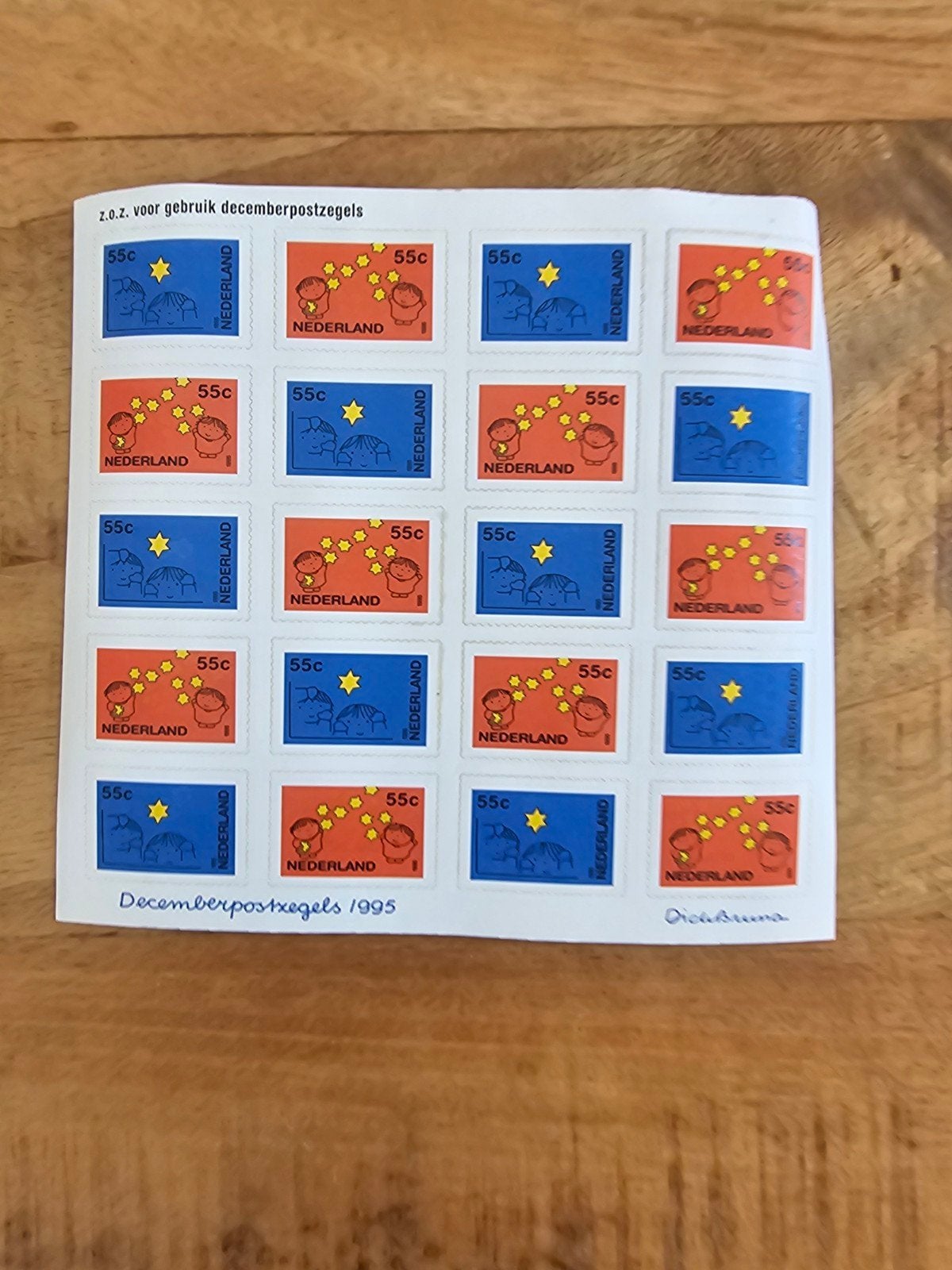 Decemberpostzegels 1995 - 55c Nederland (D. Bruna), Postzegels en Munten, Postzegels | Nederland, Ophalen of Verzenden, Na 1940