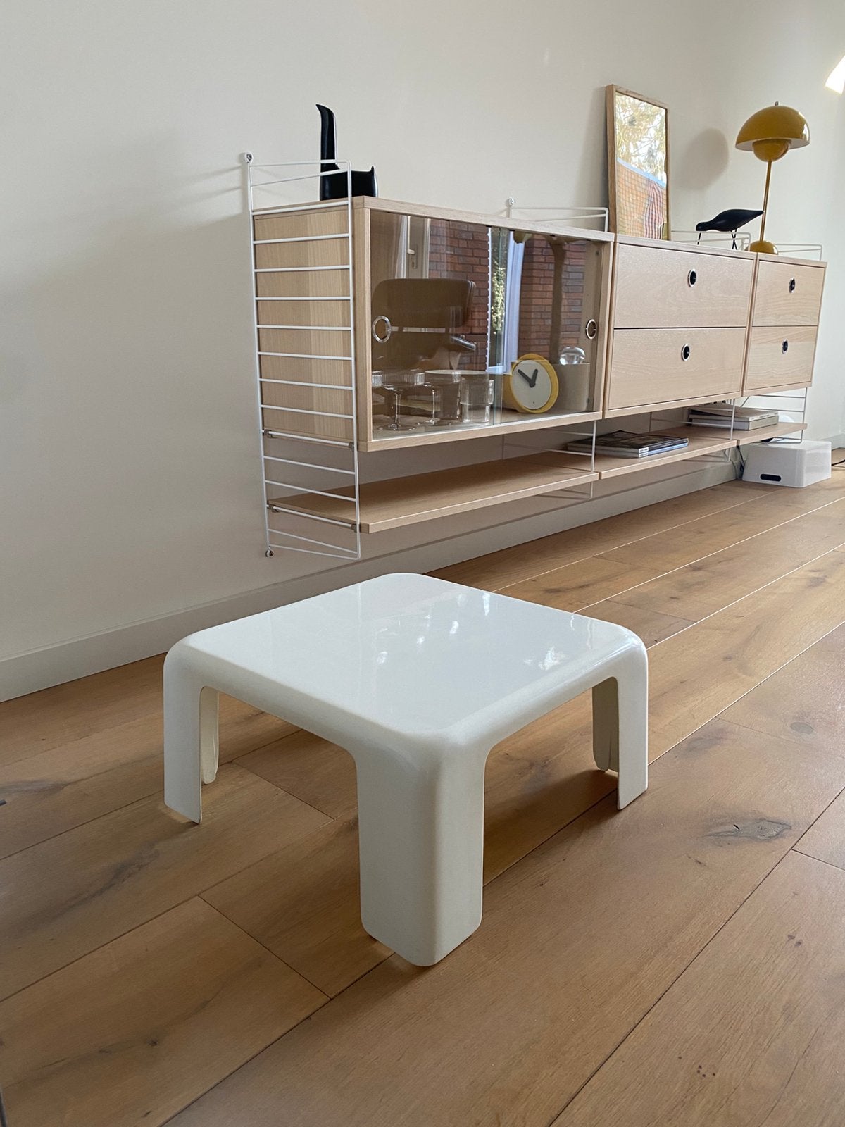 Vintage B&B Italia bijzettafel “Gatti” Mario Bellini - ’60, Huis en Inrichting, Tafels | Bijzettafels, Ophalen of Verzenden, Vierkant