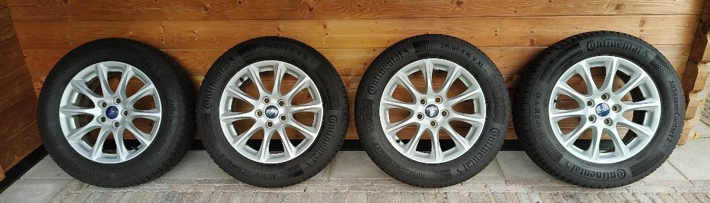 Continental AllSeasonContact2 banden Ford LM velgen 16 inch, Ophalen, 16 inch, Banden en Velgen, All Season
