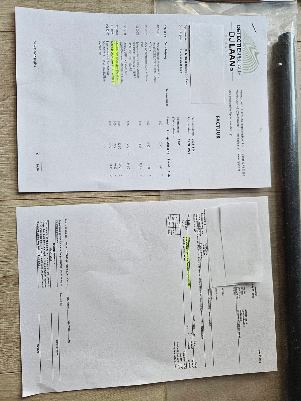 Foto 15 van Minelab Excalibur II (2022) z.g.a.n. + nieuwe steelset