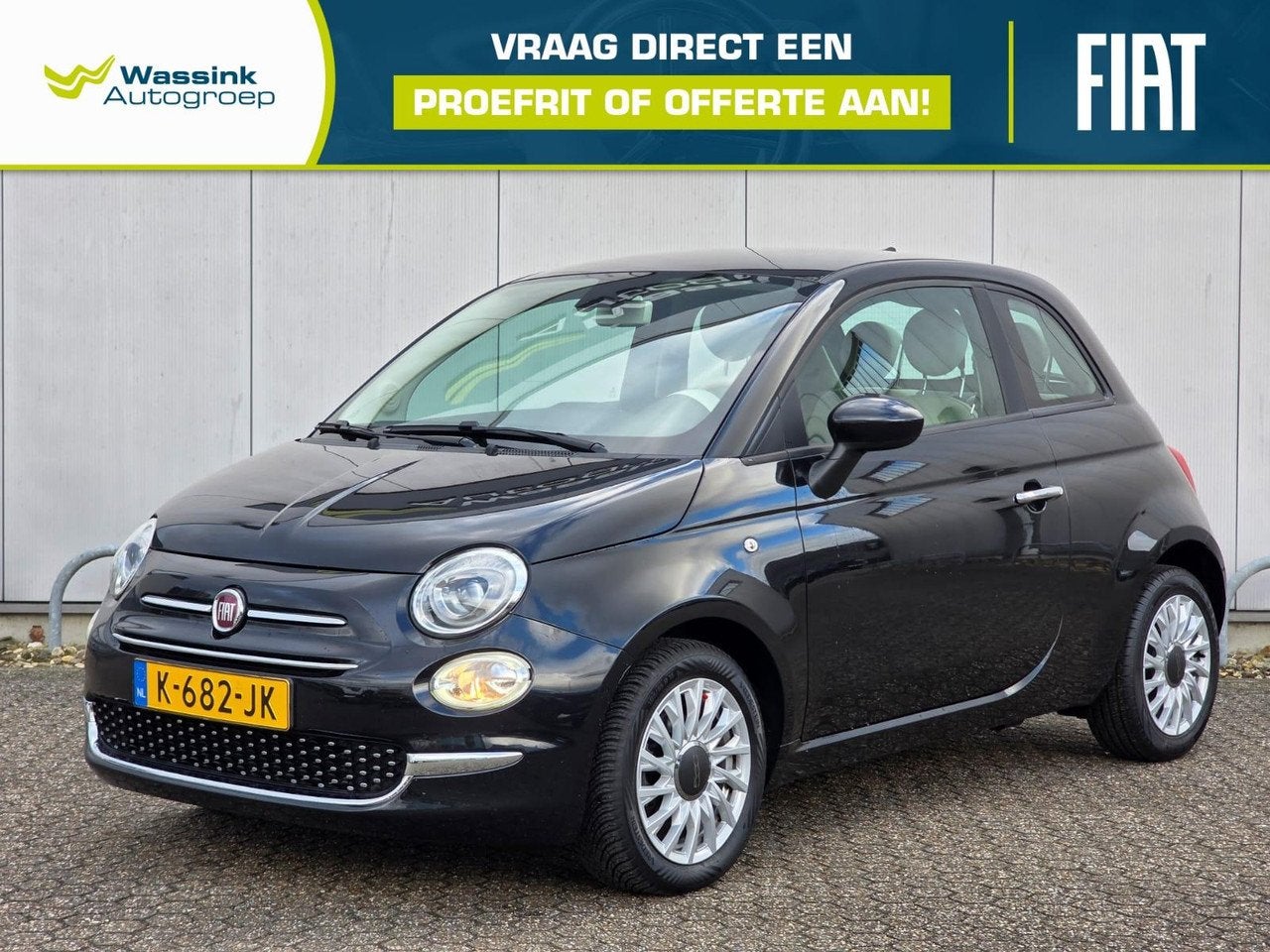 Fiat 500 70pk Hybrid Lounge | Summer Deals | Carplay / Andro, 4 stoelen, Bedrijf, Handgeschakeld, Hybride Elektrisch/Benzine