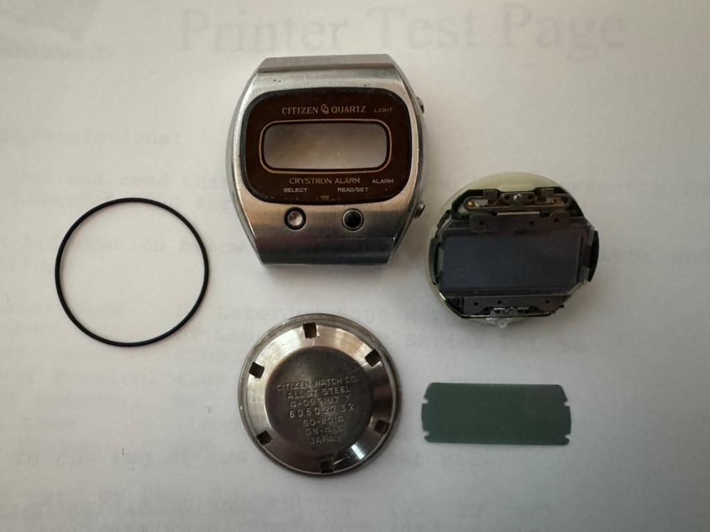Horloge Citizen Quartz - LCD - vintage - onderdelen, Sieraden, Tassen en Uiterlijk, Horloges | Antiek, Staal, Polshorloge, Citizen