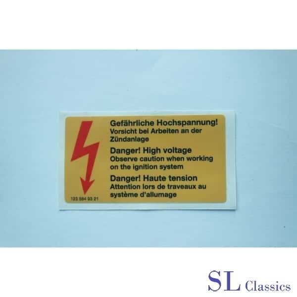 Stikker Danger Mercedes-Benz SL - SLC, R107 - W107 - C107, -, Nieuw, Ophalen of Verzenden, -