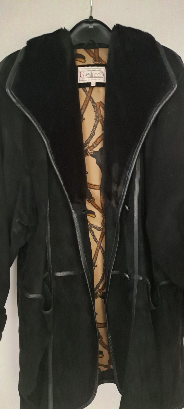 Prachtige Pellucci Suede/Leren Jas Zwart, Maat 44/46, Zwart, Maat 42/44 (L), Pellucci Holland, Ophalen of Verzenden