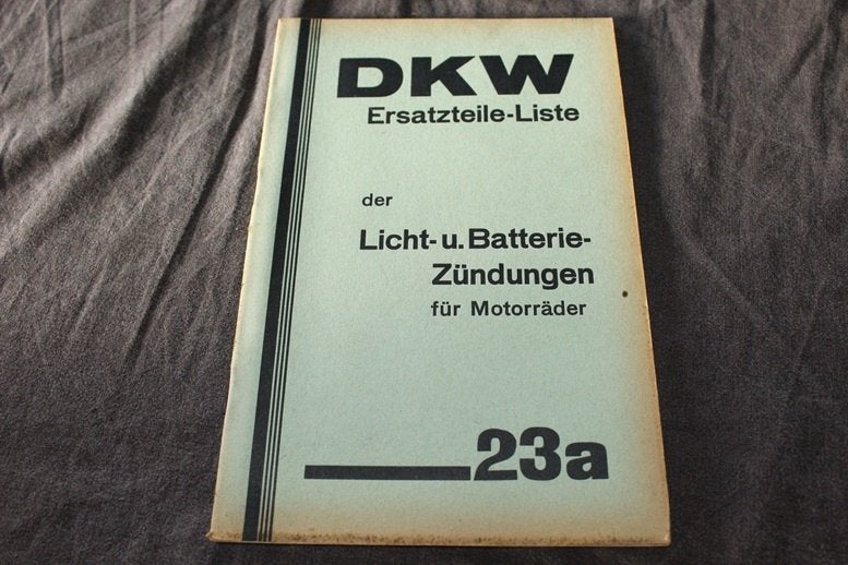 DKW Licht und Batterie Zündungen für Motorräder 1932, Ophalen of Verzenden, Overige merken