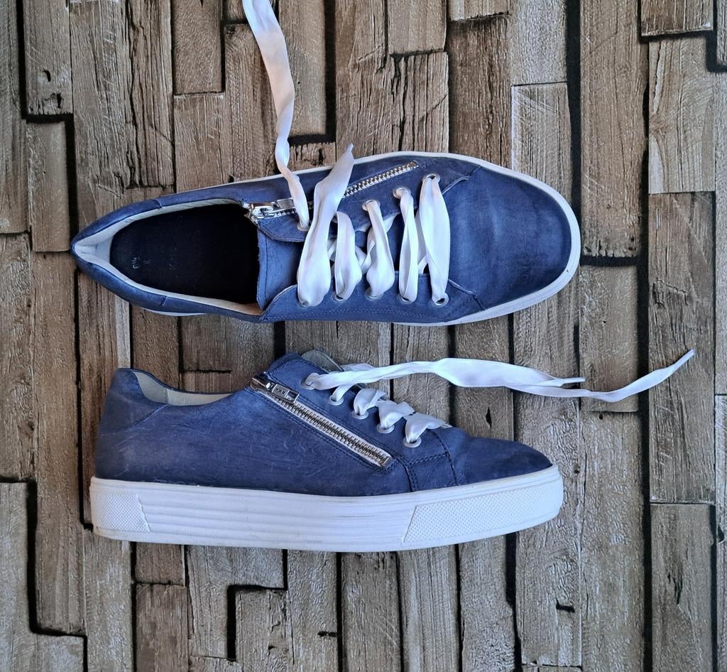 Solidus- blauwe leren sneakers, maat 40, Solidus, X, Verzenden, Blauw