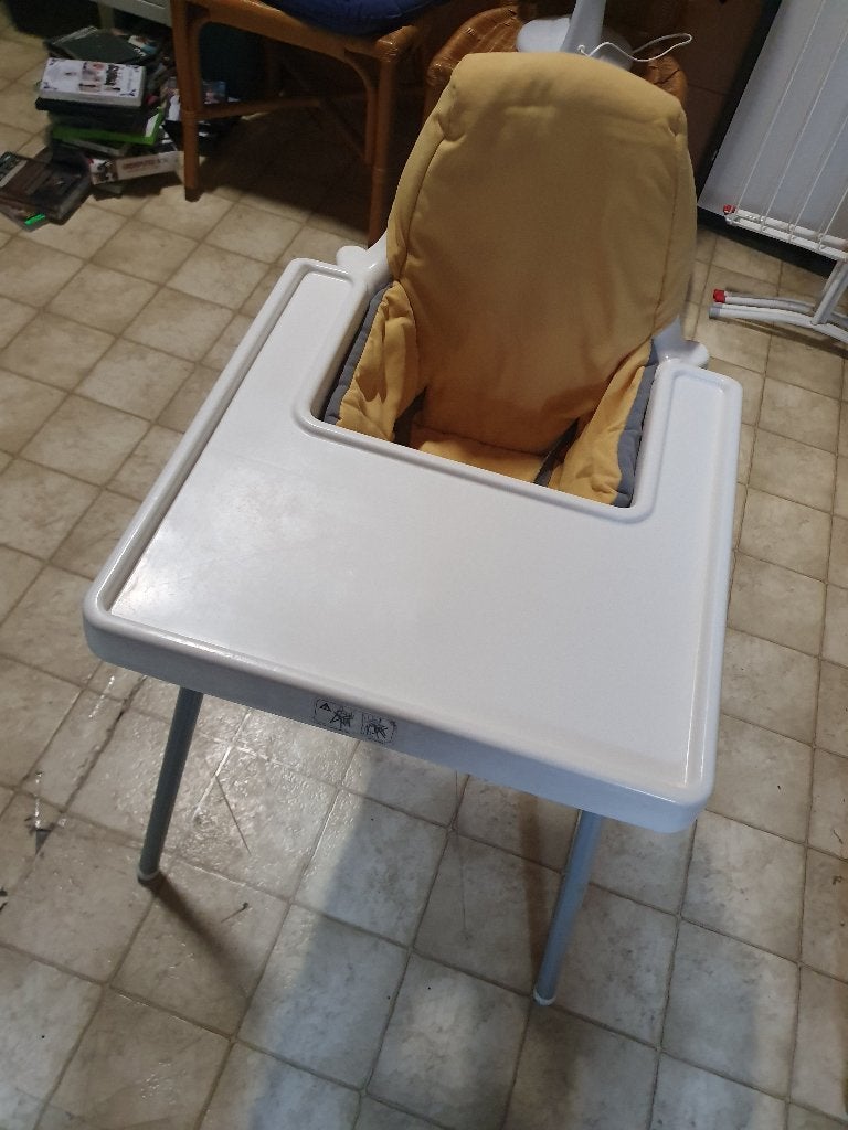 IKEA Antilop kinderstoel met eetblad en stoelverkleiner, Ophalen, Gebruikt, Overige typen, Stoelverkleiner