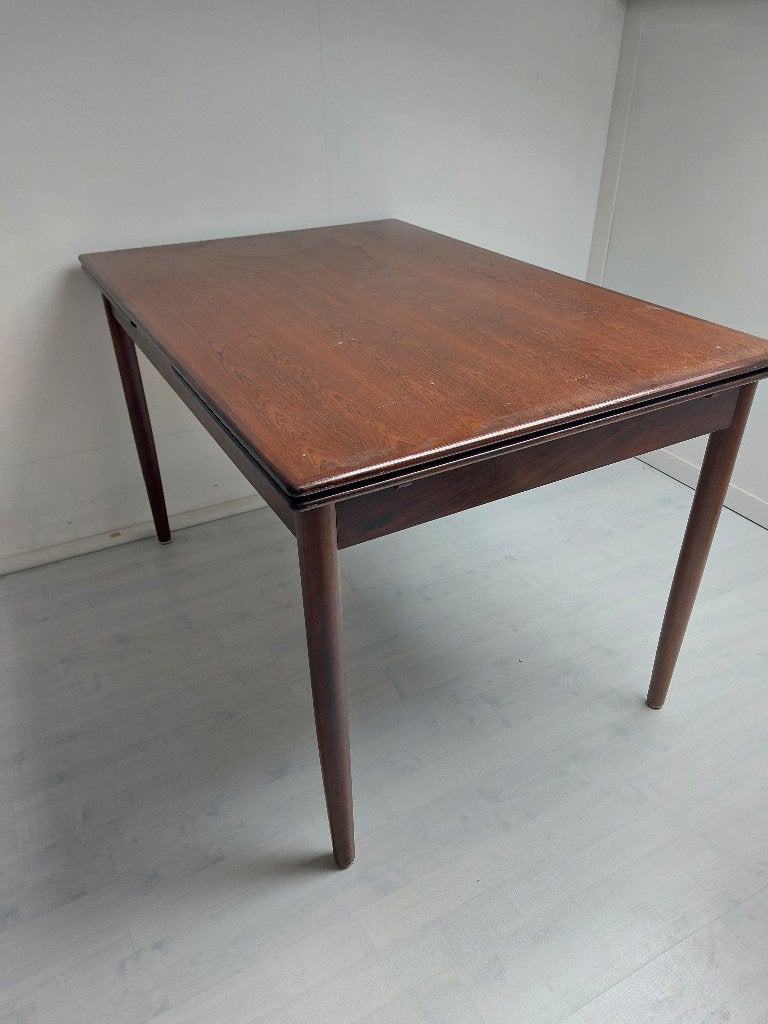 Uitschuifbare eettafel, Huis en Inrichting, Tafels | Eettafels, Ophalen, Gebruikt, 100 tot 150 cm, 50 tot 100 cm