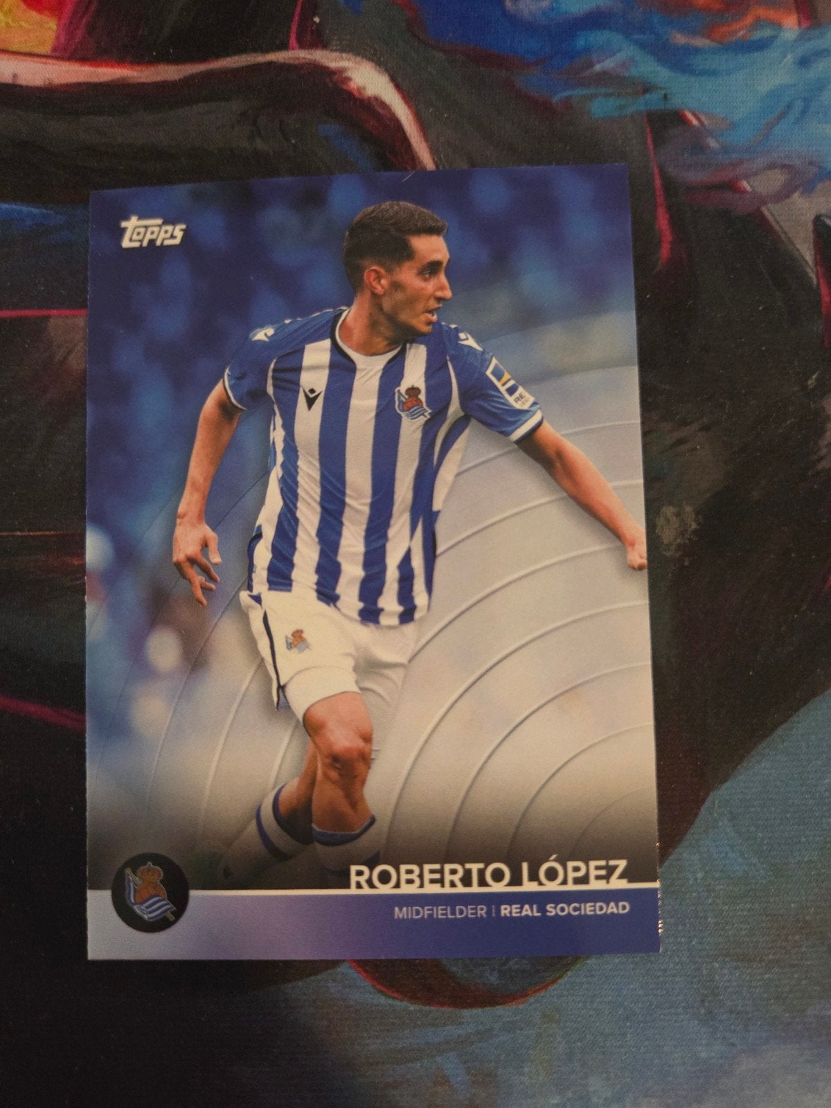 Topps Roberto Lopez Voetbalkaart Real Sociedad, Ophalen of Verzenden, Zo goed als nieuw, Buitenlandse clubs, Spelerskaart