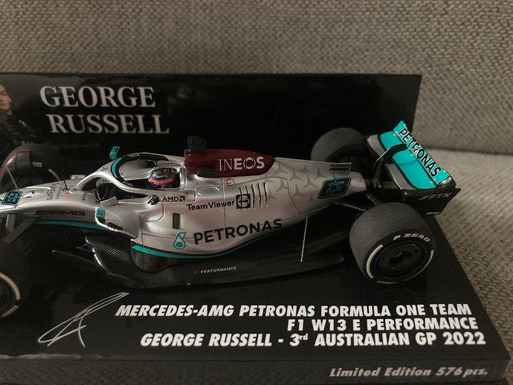 ✅ George Russell 1:43 3rd Australian GP 2022 Mercedes W13 F1, Ophalen of Verzenden, Nieuw, Formule 1