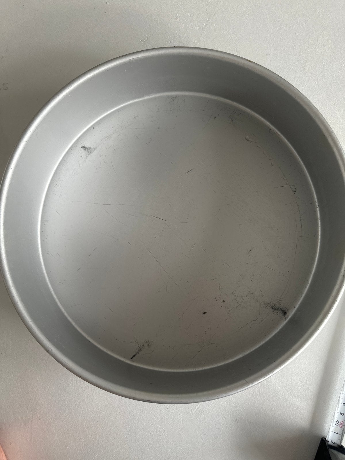 Bakvorm rond 33cm - Gebruikt, Zilver, Ophalen of Verzenden, Metaal, Overige typen