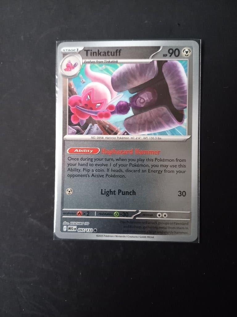 3315. Nieuwe Pokemon Kaart Holofoil TINKATUFF HP90 (097/132), Verzenden, Nieuw, Losse kaart, Foil