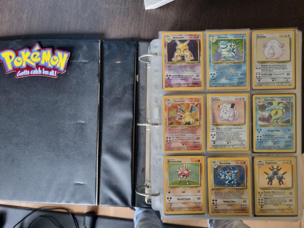 Compleet: Base, Jungle, Fossil, Rocket en deels Base 2 sets, Ophalen, Gebruikt, Meerdere kaarten