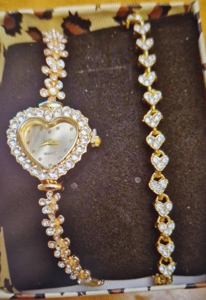 Armband en klokje zie de foto´s, Nieuw, Ophalen of Verzenden, Goud, Goud