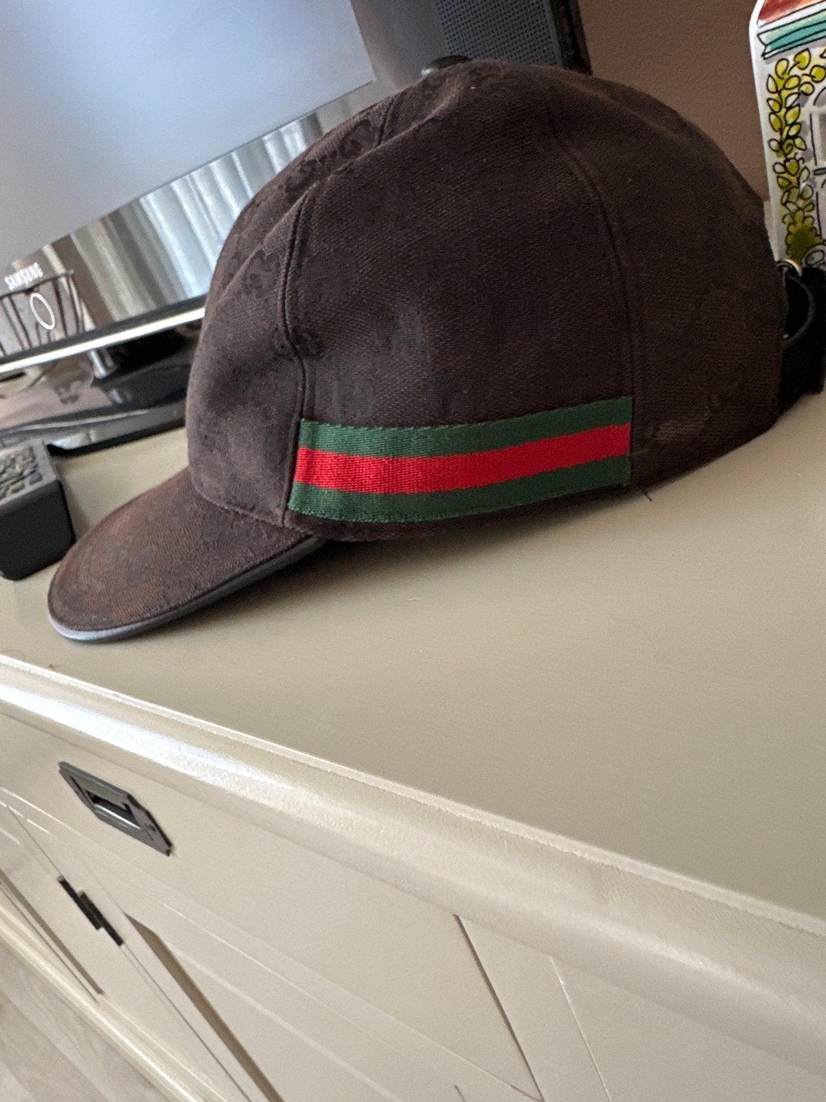 Gucci Pet Bruin met Groen/Rood Webdetail, Ophalen of Verzenden, Gedragen, One size fits all, Pet