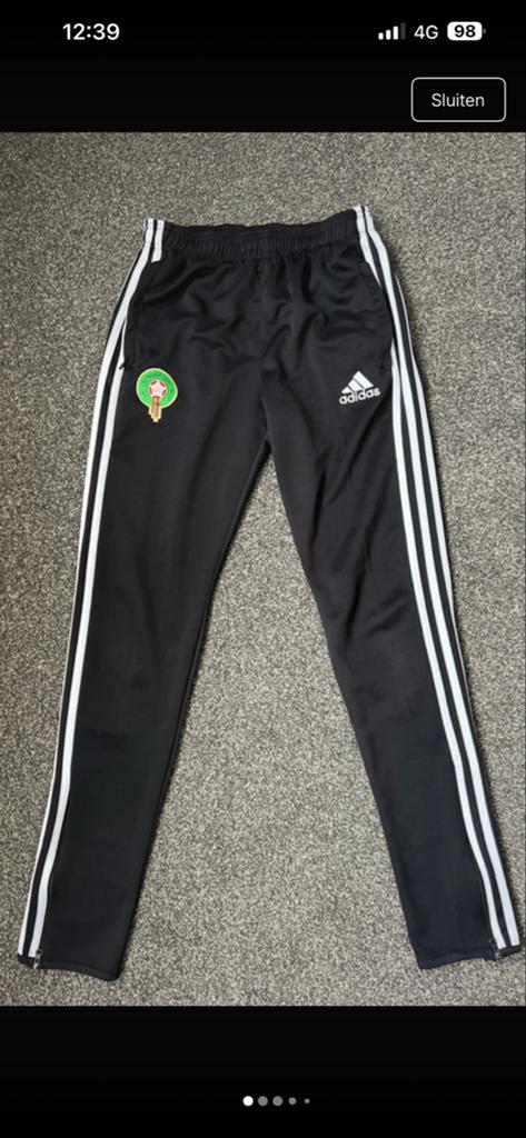 Adidas Marokko Trainingsbroek - Zwart met Witte Strepen, Maat 48/50 (M), Zwart, Ophalen of Verzenden, Zo goed als nieuw