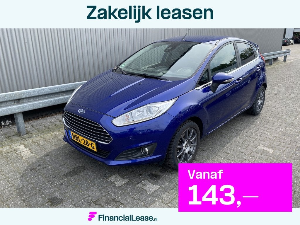 Ford Fiesta 1.0 EcoBoost Titanium Clima, Navi, Stoelvw, Voor, Voorwielaandrijving, Euro 5, Stof, Gebruikt