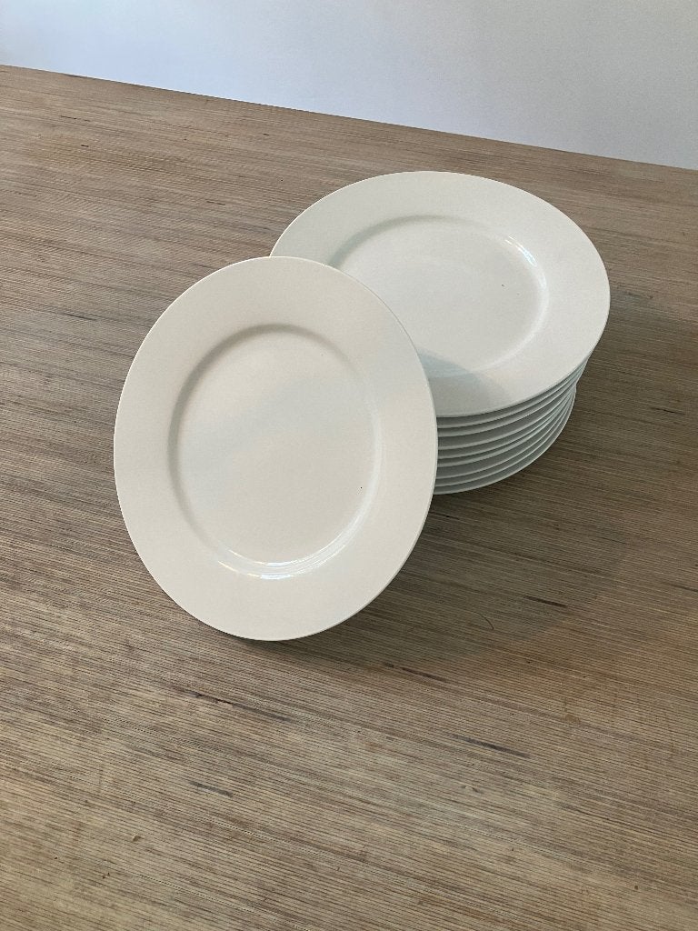 Dinerborden en salade/dessert borden F&M, wit pocelein, Ophalen, Overige merken, Nieuw, Bord(en)