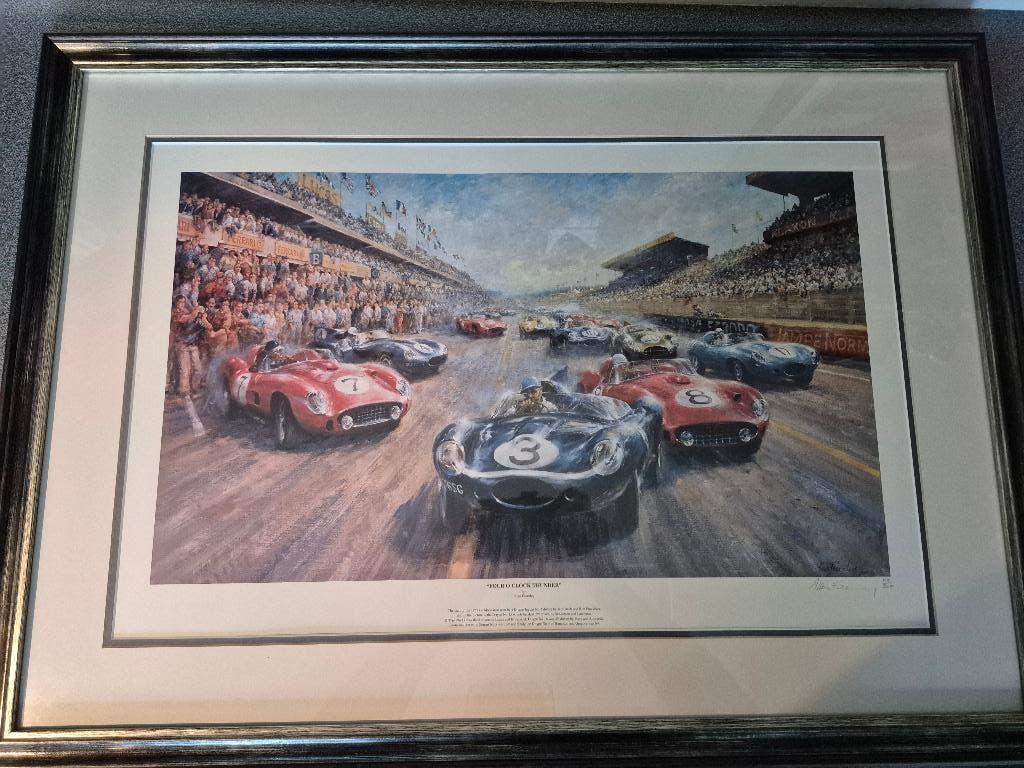 Zeldzame print van Four O' Clock Thunder Le Mans, Ophalen of Verzenden, Nieuw, Auto's