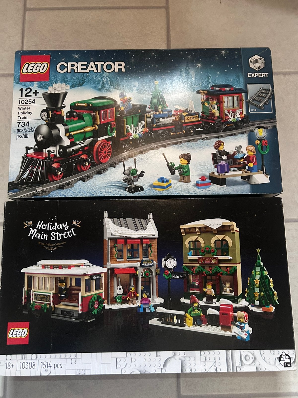 •LEGO 10254 + 10308 •Winter Holiday Train & Main Street•New•, Kinderen en Baby's, Verzenden, Lego, Nieuw, Ongeopend/sealed