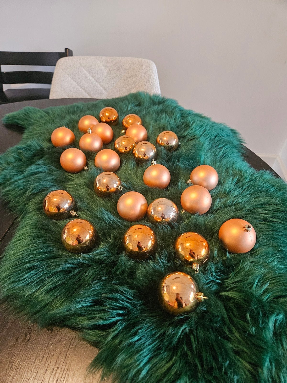 Kerstballen brons cognac, Ophalen of Verzenden, Zo goed als nieuw
