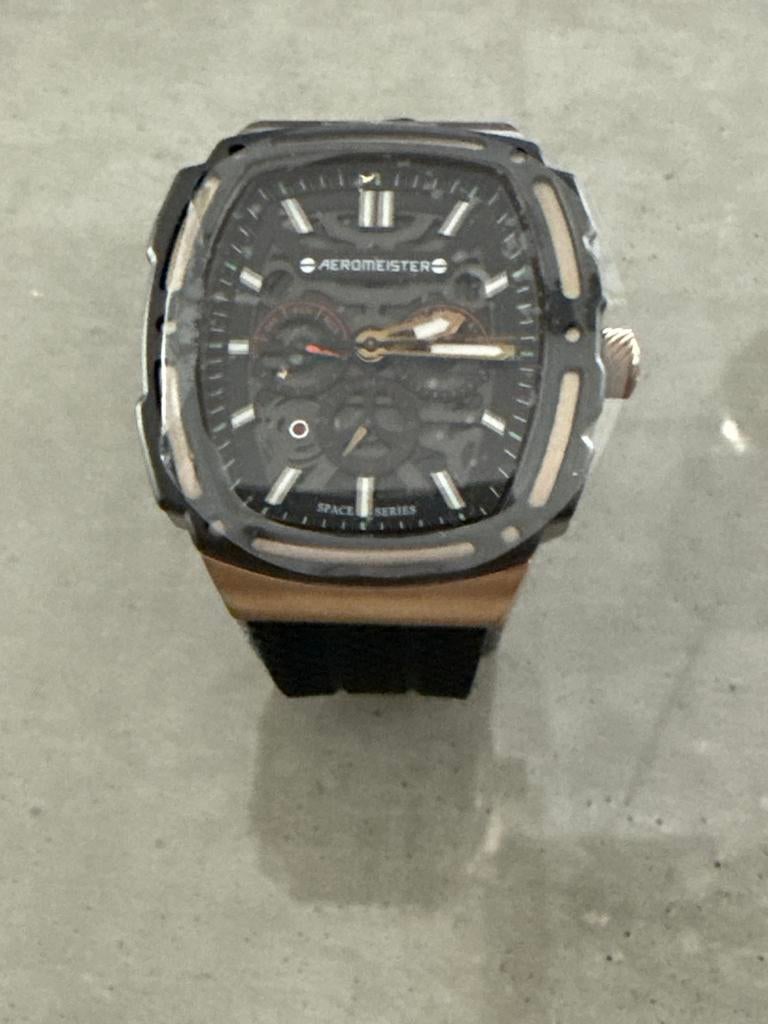 *nieuw* Aeromeister Space AM3103 Herenhorloge, Sieraden, Tassen en Uiterlijk, Horloges | Heren, Overige merken, Leer, Staal, Verzenden