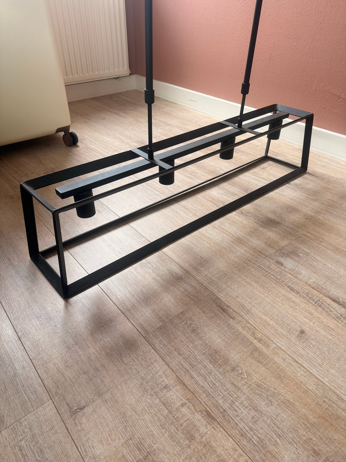 Zwarte industriële hanglamp Besselink - 100x20cm, Huis en Inrichting, Ophalen, Gebruikt, Metaal