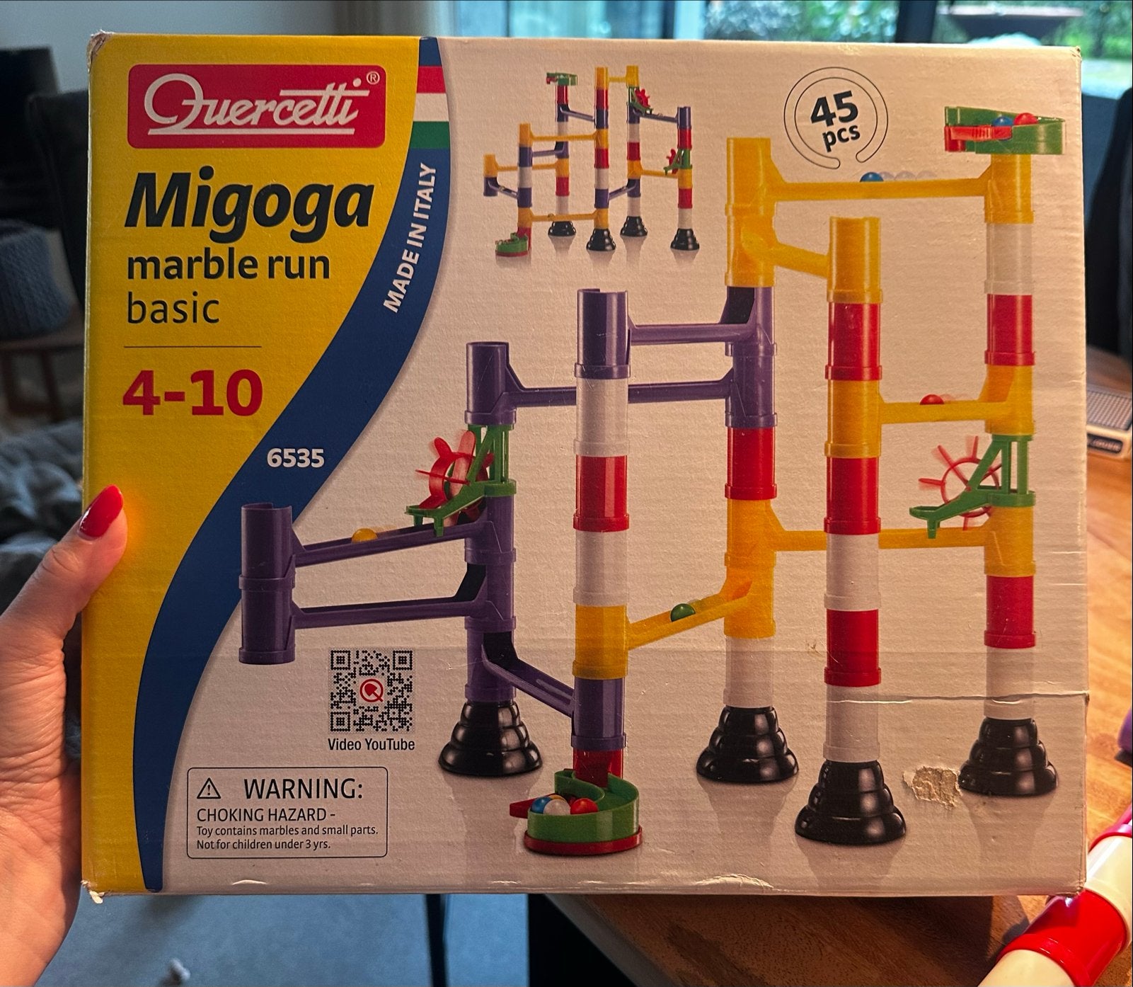 Quercetti Migoga knikkerbaan basic 45 stuks, Ophalen of Verzenden, Zo goed als nieuw, Overige merken