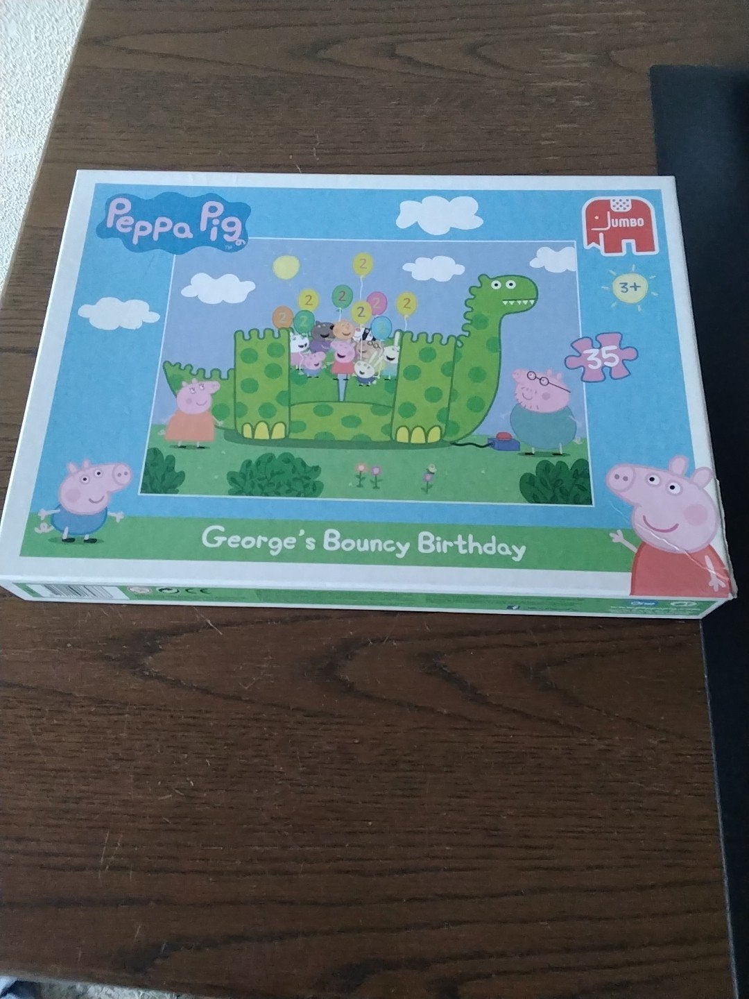 Peppa Pig George's Bouncy Birthday puzzel 35 stukjes 3 +, Ophalen of Verzenden, 10 tot 50 stukjes, Zo goed als nieuw, 2 tot 4 jaar