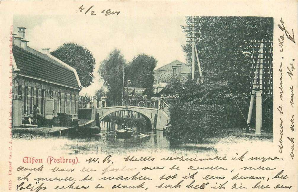 304-013-031 Alphen a.d. Rijn  Alfen Postbrug, Verzenden, Voor 1920, Zuid-Holland