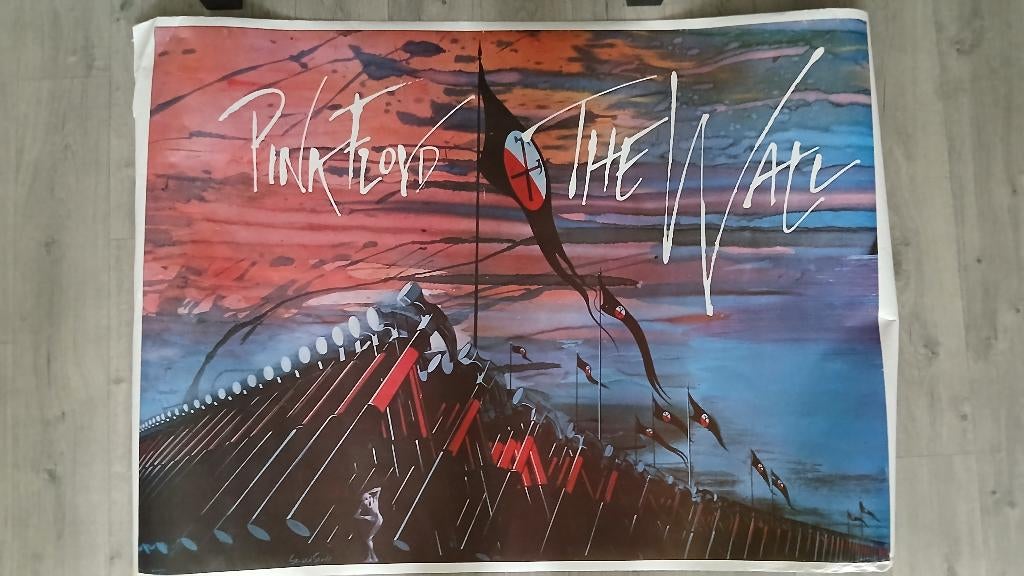 Pink Floyd The Wall mega poster, Gebruikt, Deurposter of groter, Rechthoekig Liggend, Ophalen of Verzenden