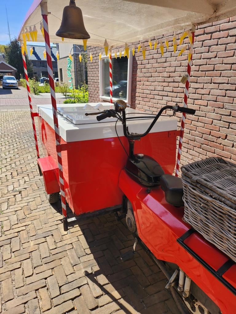 Unieke ijscokar op driewieler - Perfect voor evenementen!, Ophalen of Verzenden